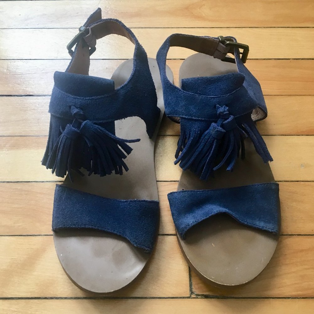 Blue Suede Sandals